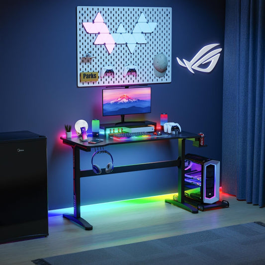 SHIPITFURNITURE 47" T-Shaped Gaming Desk