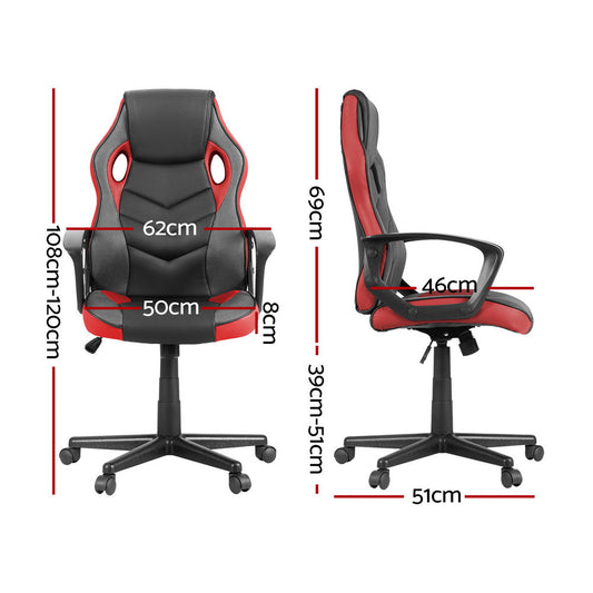 NNEDSZ Artiss Red Gaming Chair