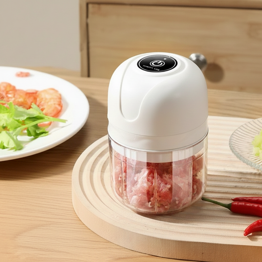 Mini Processador Elétrico Sem Fio 250ml - Triturador USB Recarregável