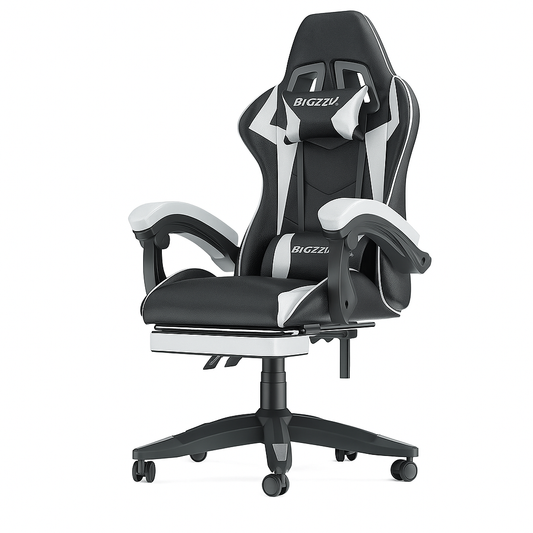 BIGZZIA Ergonomic Gaming Chair with Footrest