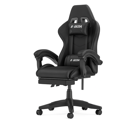 BIGZZIA Ergonomic Gaming Chair with Footrest