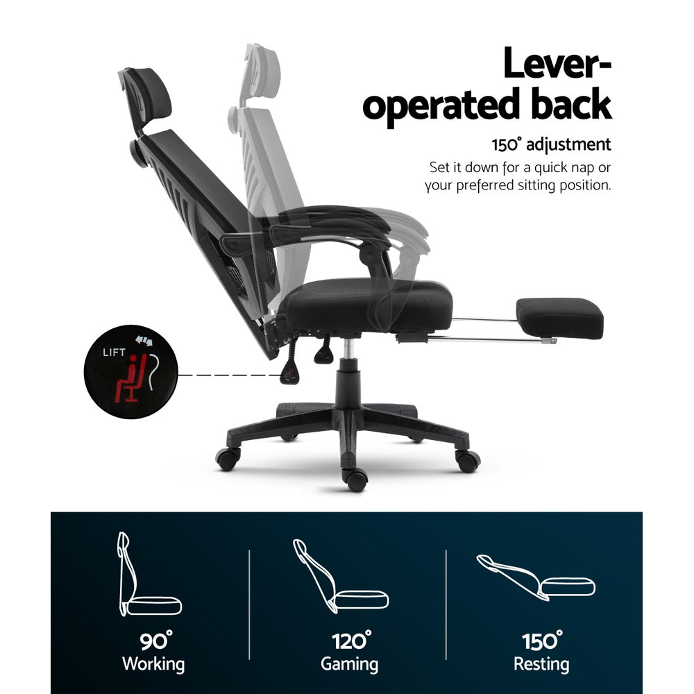 NNEDSZ Black Reclining Gaming Chair