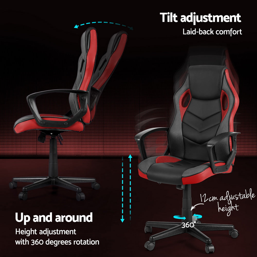 NNEDSZ Artiss Red Gaming Chair