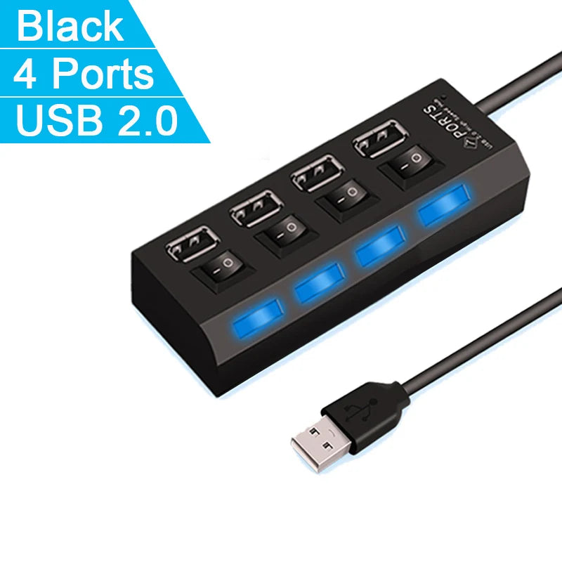 Adapter Multi LED USB Hub 2.0