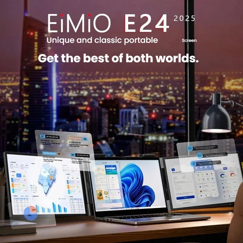 14" Portable Dual Screen Monitor