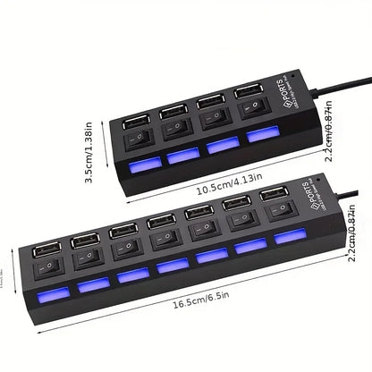 Adapter Multi LED USB Hub 2.0