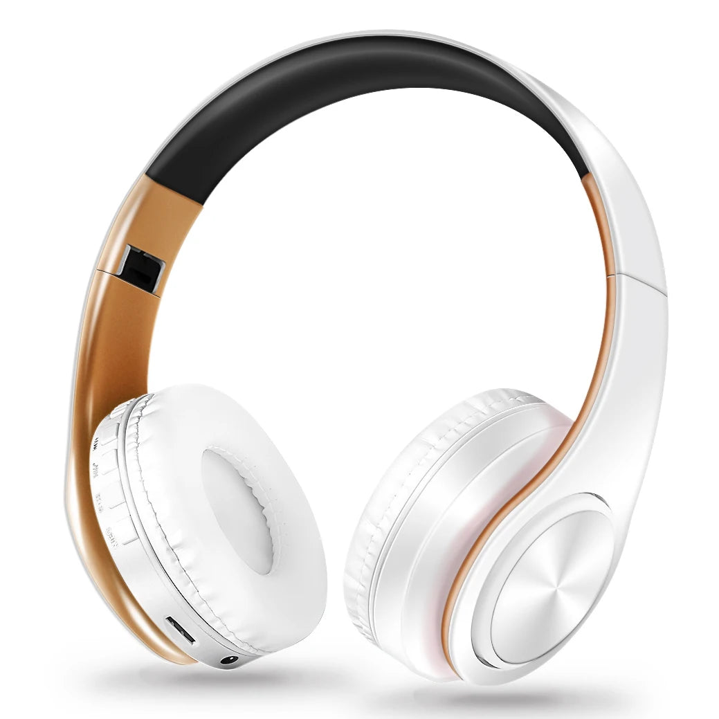 Gold Wireless Bluetooth Headphones