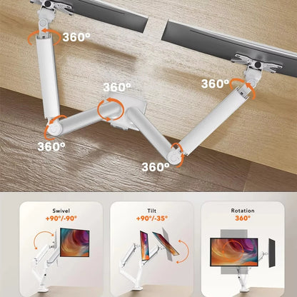Dual Ajustable Monitor Mount 13″–32″