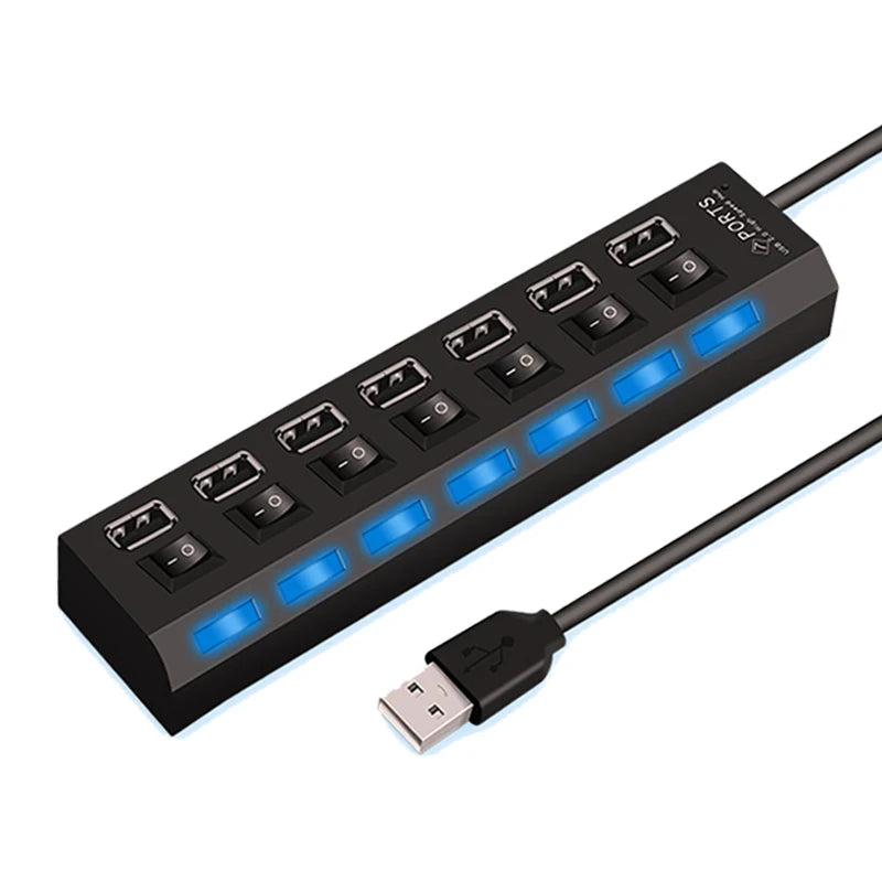 Adapter Multi LED USB Hub 2.0