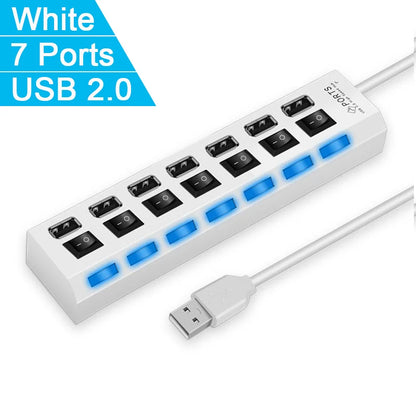 Adapter Multi LED USB Hub 2.0