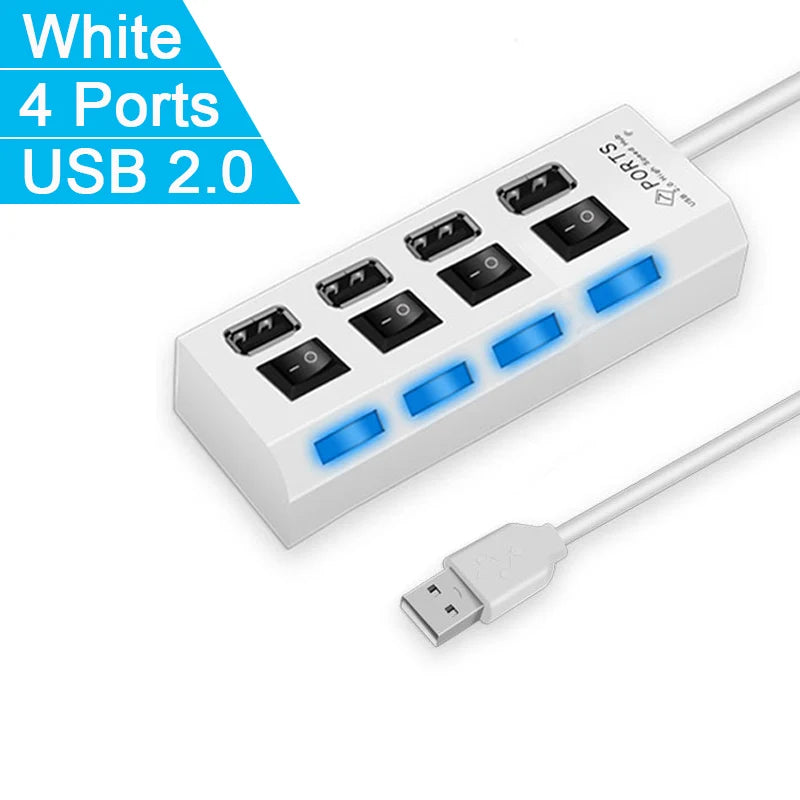 Adapter Multi LED USB Hub 2.0