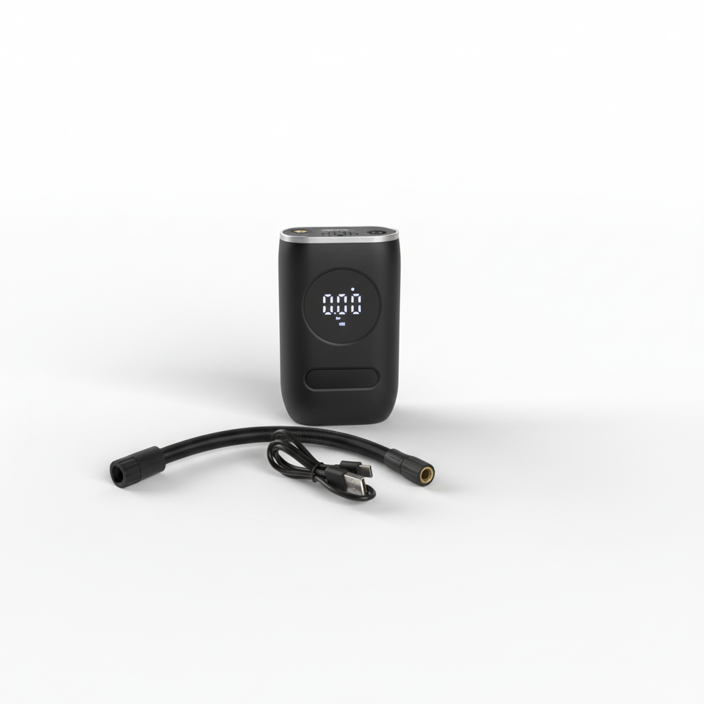 Mini Compressor de Ar Portátil 130 PSI - Bomba Elétrica Digital Sem Fio